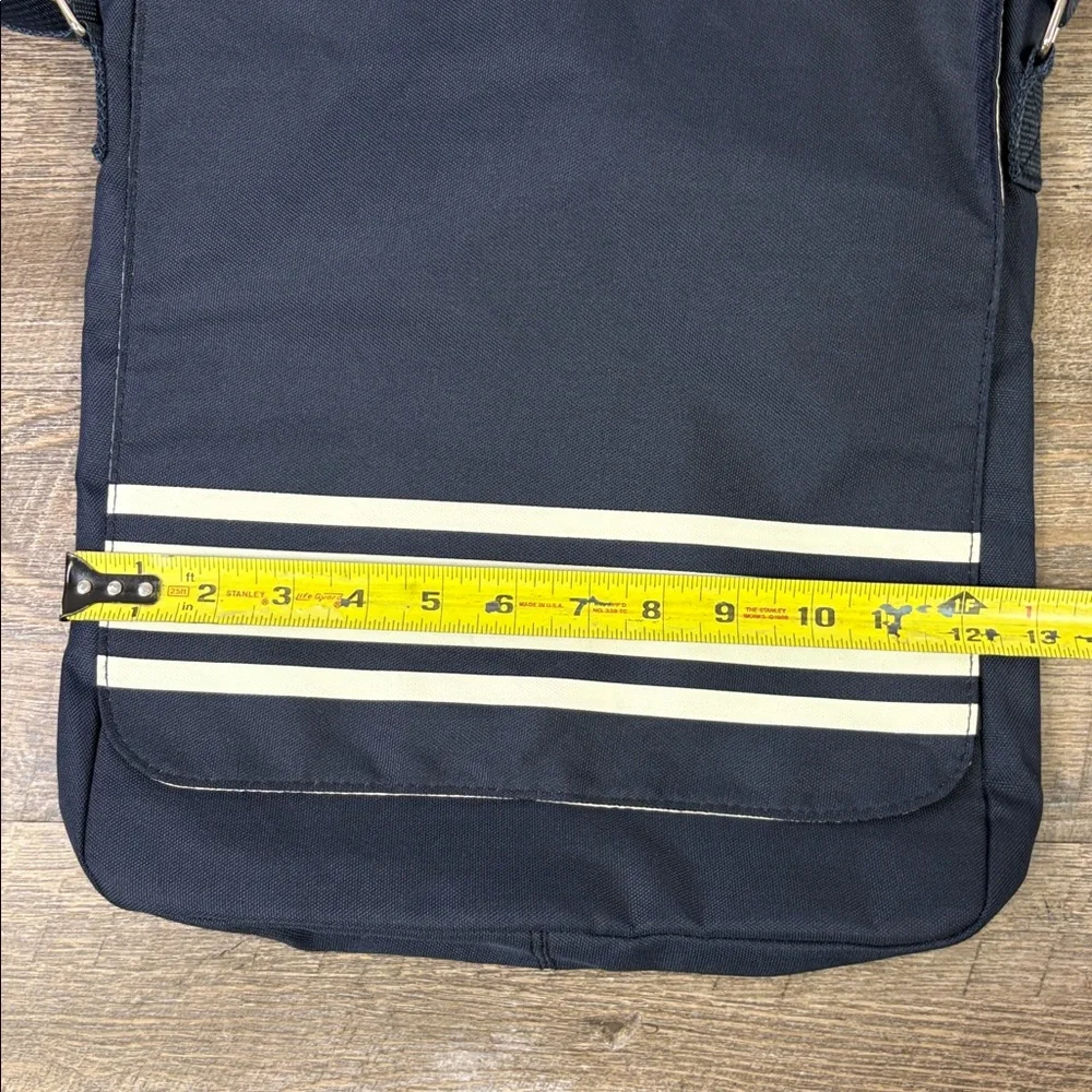 Jean Paul Gaultier Le Male Navy Messenger Crossbody Bag | Striped Detail
